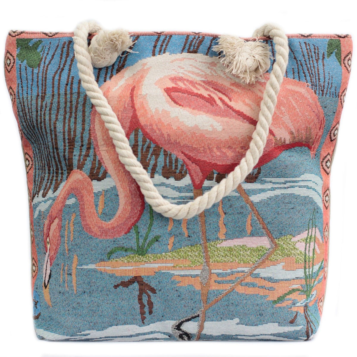 Rope Handle Bag - Pink Flamingo product image 2