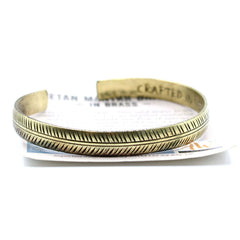 Brass Tibetan Bracelet - Slim Tribal Leaf product image 3