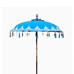 Bali Patio Parasol - Cotton - Turquoise Decor - 2m product image