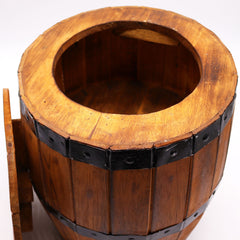 Beer Barrel Stool – Natural Wood 38 x 32 cm product image 3