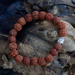 Rudraksha Buddah Bangle Mala - Brown product image 5