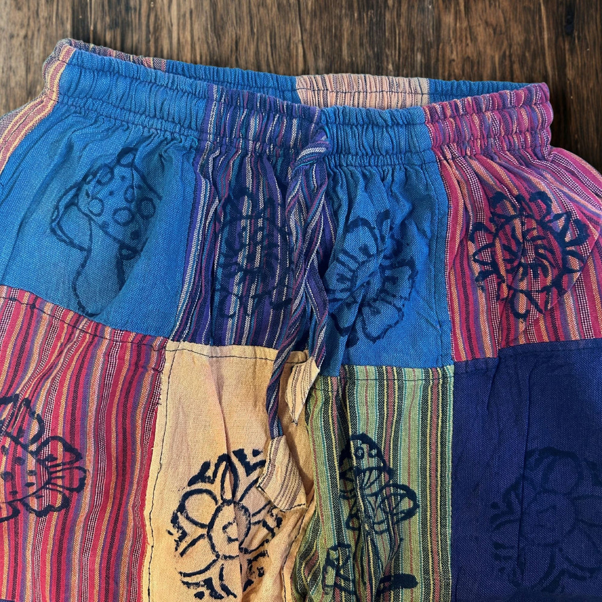 Nomad Sari - Mushroom Pants - Block Print Designs - Orange Tones S/M product image 4