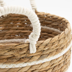 Cotton & Seagrass Large Baskets – Natural Stripes – Set of 3 product image 7