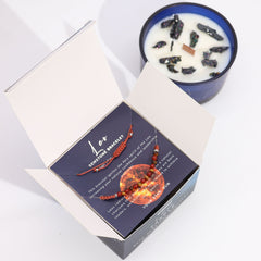 Zodiac Crystal Candle with Gemstone Bracelet - Leo product image 2