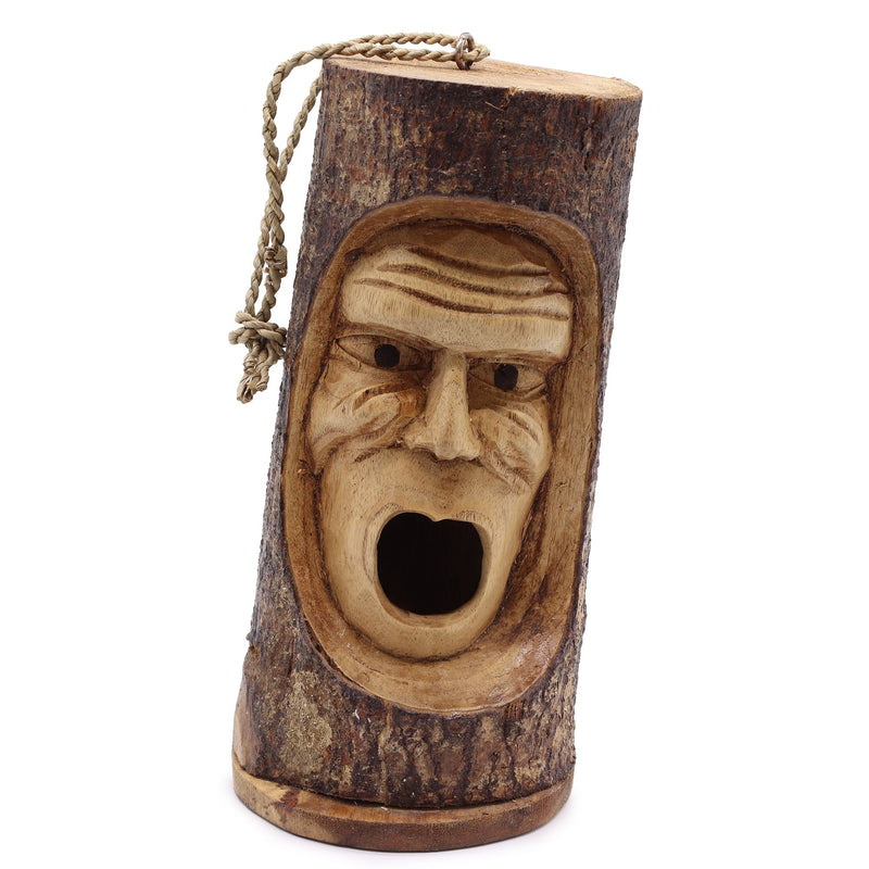 Tree Trunk Face - Bird House - Grumpy Old Man product image
