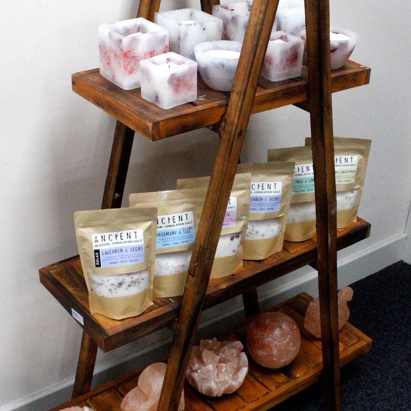 Folding Wooden A-Frame Shelf – Brown product image