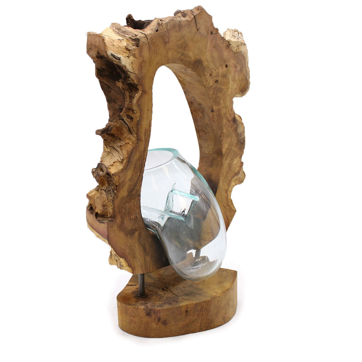 Molton Glass Hanging Art Vase on Wood product image