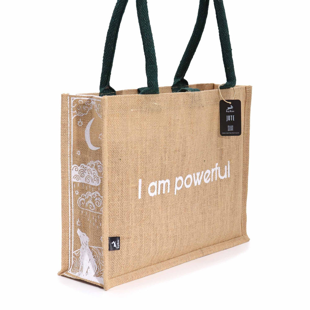 Hop Hare Jute Big Bag - I am Powerful product image 3