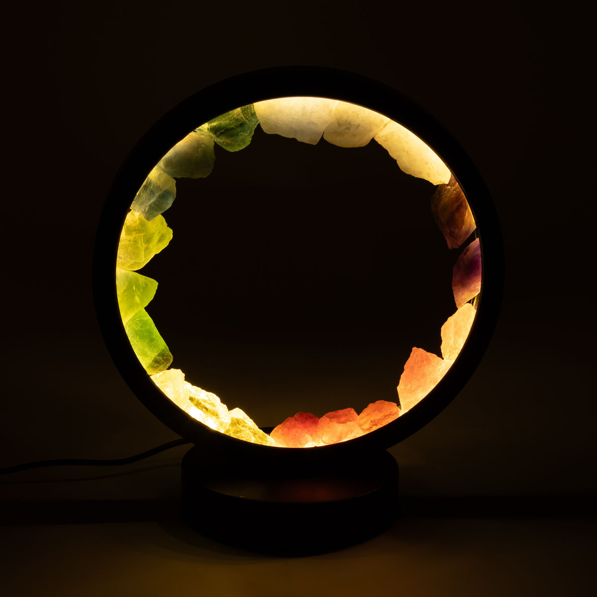 Gemstone Halo Lamp - 7 Chakra  - 7 Gems – product view 4