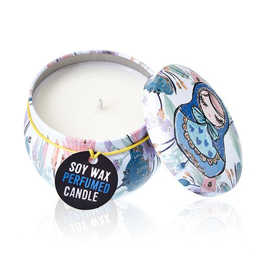 Art Tin Candle - Assorted Design - Russian Dolls - Dolly Blue product image