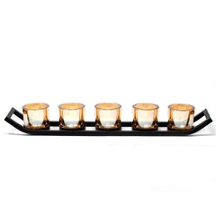 Centrepiece Iron Votive Candle Holder - 5 Cup Ledge product image 2