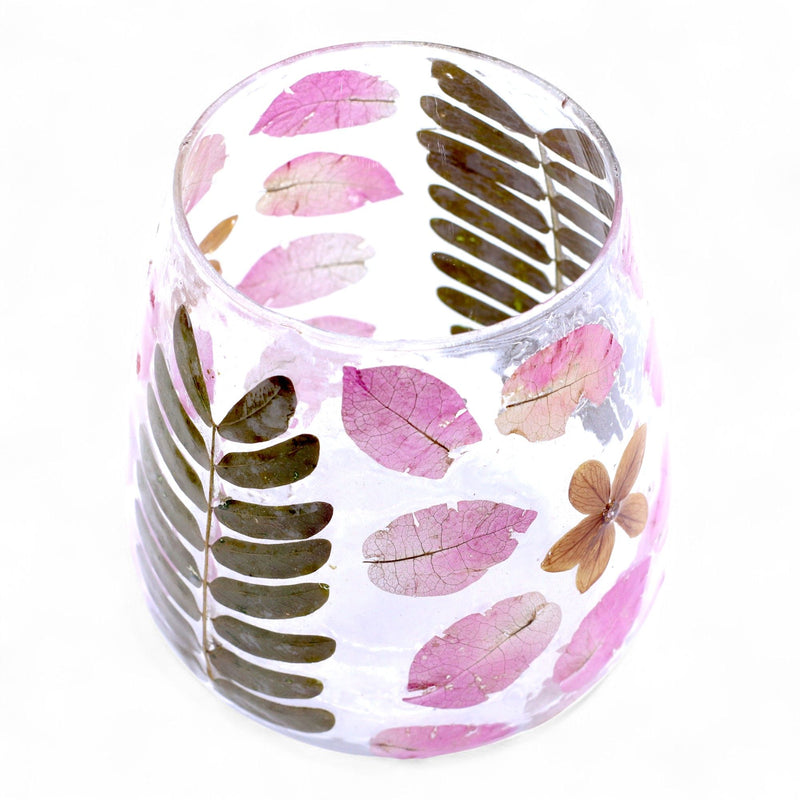 Natural Floral Glass - Vase Candle Holder - Primavera - (12x11cm) product image