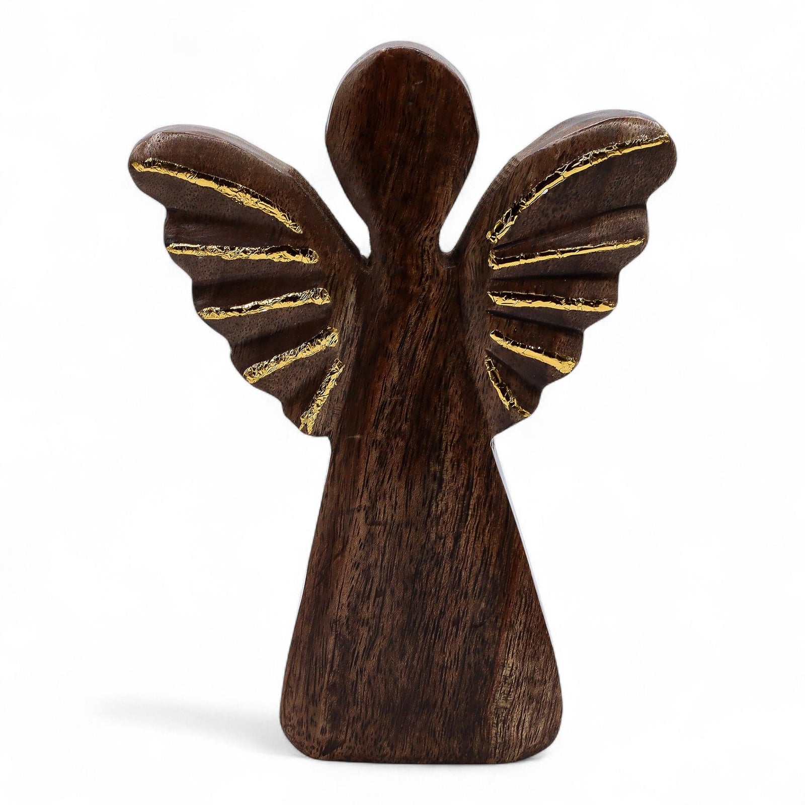 Large Mango Wood Angel - Gold Decor product image