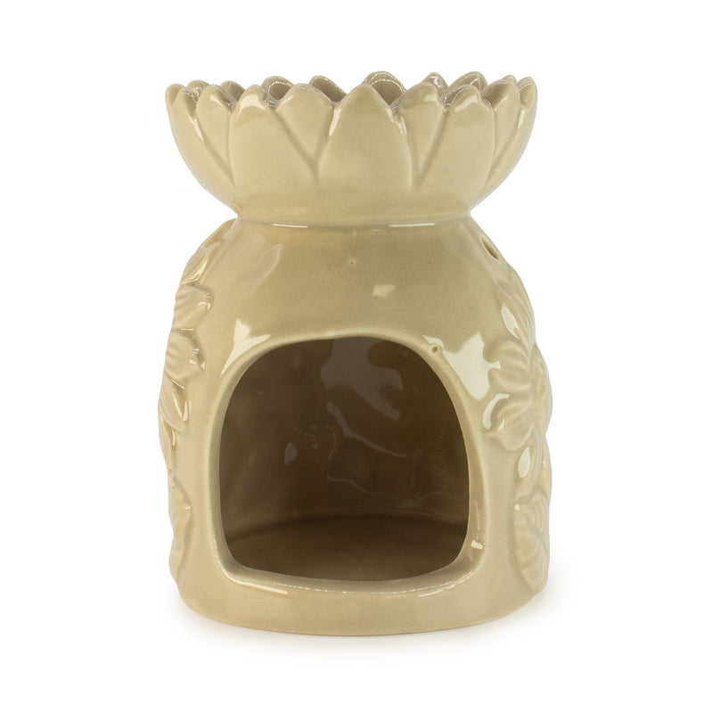 Ceramic Sunflower Oil Burner - Pastel Beige product image