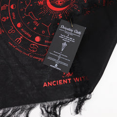Ancient Witch Pendulum Divination Cloth - All Seeing Eye - Black & Blood Red product image 2