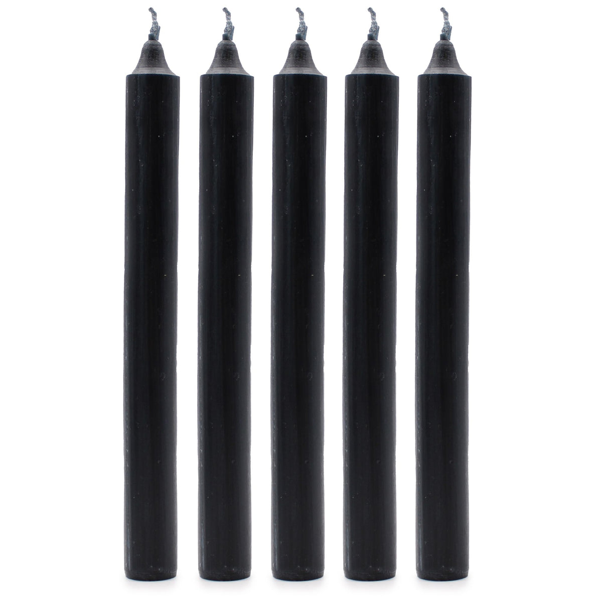 Solid Colour Dinner Candles - Rustic Black - Pack of 5 product image