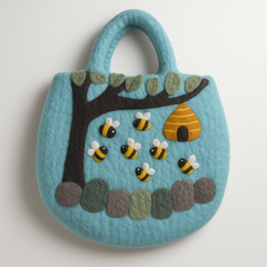 Tree and Beehive Felted Bag product image 2