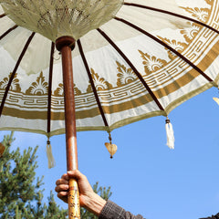 Bali Patio Parasol - Canvas - Natural Decor - 1.5m product image 2