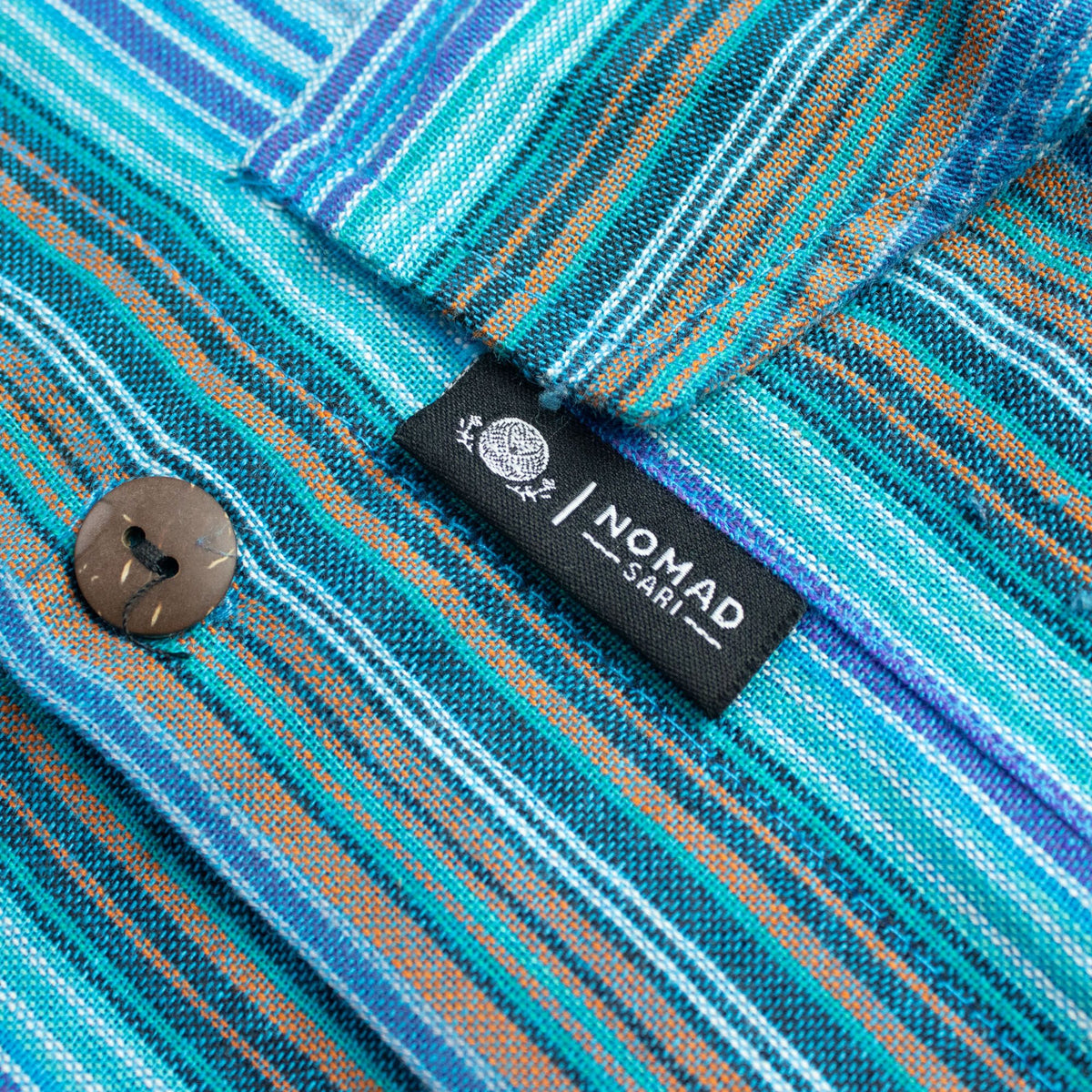 Nomad Sari Grandad Shirt - Turquoise - Medium product image 2
