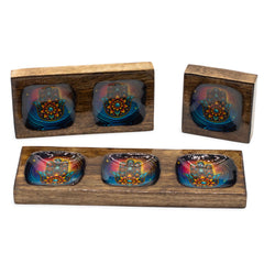 Med Enamelled Mango Tray Set - Hamsa product image 5