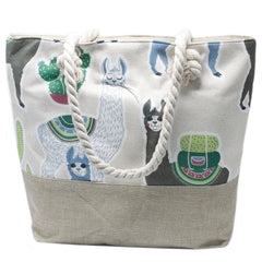Rope Handle Bag - Llamas product image 4