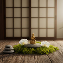 Brass Miniature Gods - Buddha (60gms) - 48mm product image 5