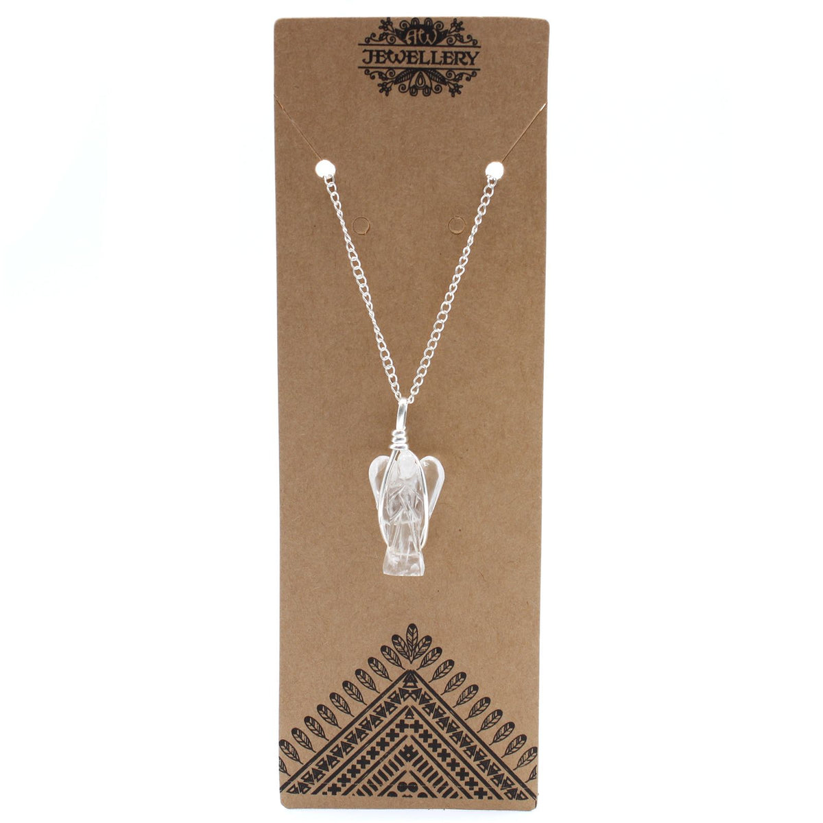 Gemstone Guardian Angel Pendant - Rock Quartz product image 2