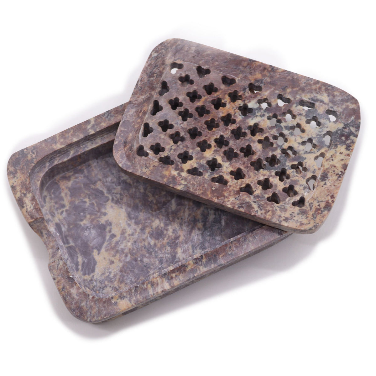 Soapstone Soap Dish & Drainer 11x8cm- Classic Square product image 3