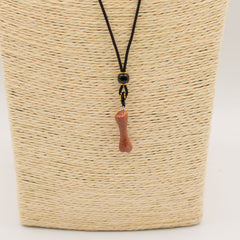 Cord Necklace Gemstone Pendant - Goldstone Bone product image 3