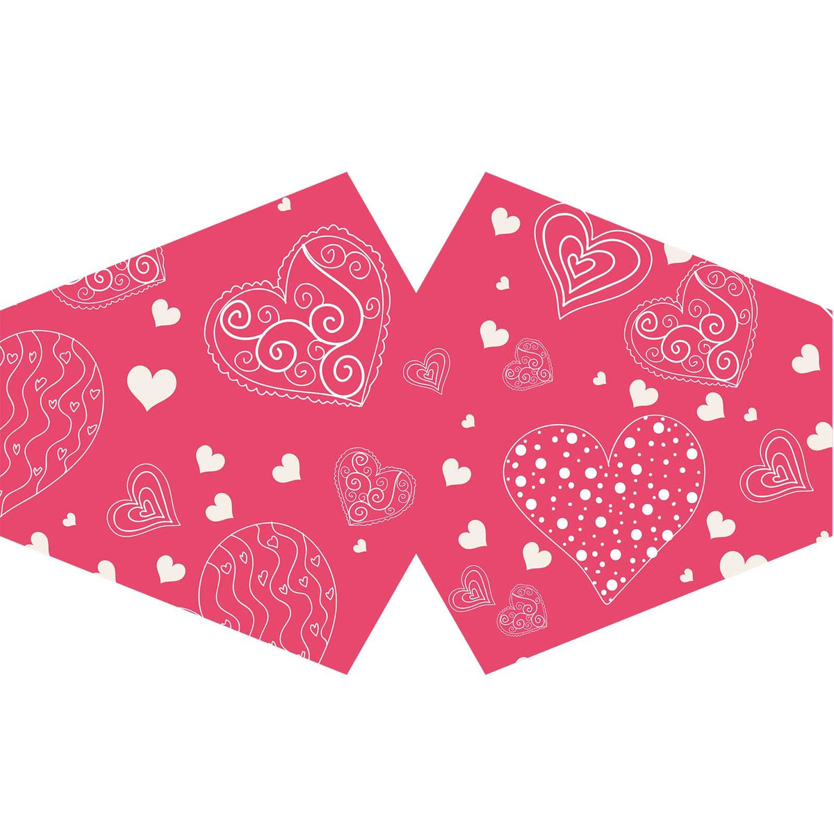 Reusable Fashion Face Covering - Pink Hearts (Adult) - product image 3