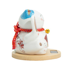 Solar Money Cat Wooden Base - Blue moving Hand product image 2