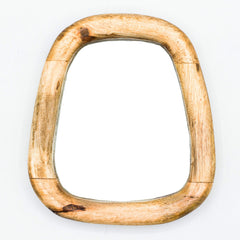 Set of 3 Pebble Shaped Mirrors - Light Wood Finish product image 5