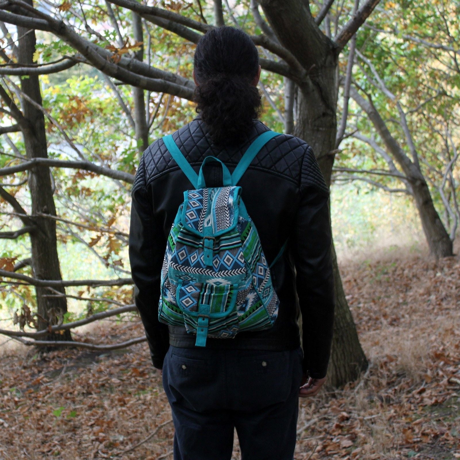 Jacquard Bag - Teal Backpack product image