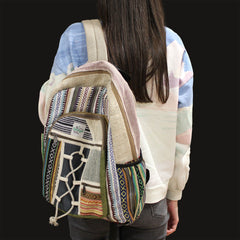 Large Backpack - Rope & Pockets Style