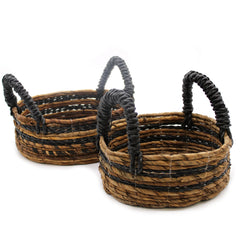 Banana Leaf & Hitam Raffia Basket- Set of 2 product image 5