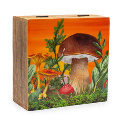 Big Square Box 15x17.5x8cm - Mushroom Design Maroon product image 2