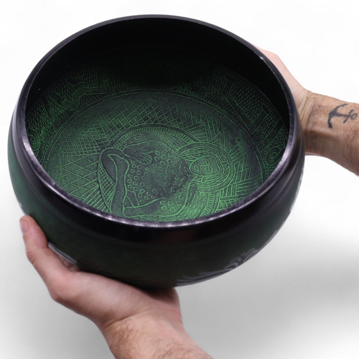 Extra Loud - Mushroom Singing Bowl - Moss Green (23x10.5cm, 1.3kg) product image 5