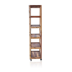 Six Shelf Display with Casters - Recycled Wood product image 4