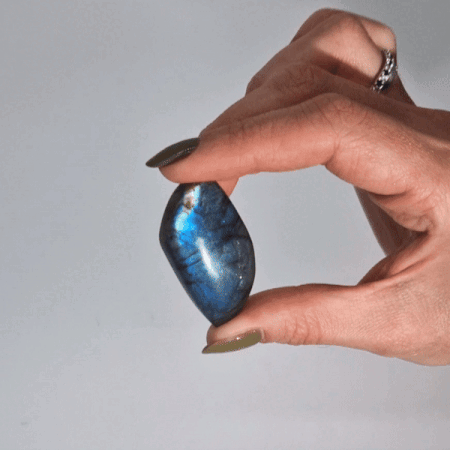 Madagascar Labradorite Leaf Stone (approx 15-20gms 45-55mm) product image 2