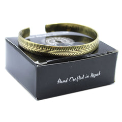 Brass Tibetan Bracelet - Slim Tribal Leaf product image 2