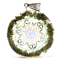 Orgonite Power Pendant - Greenstone Mandala product image