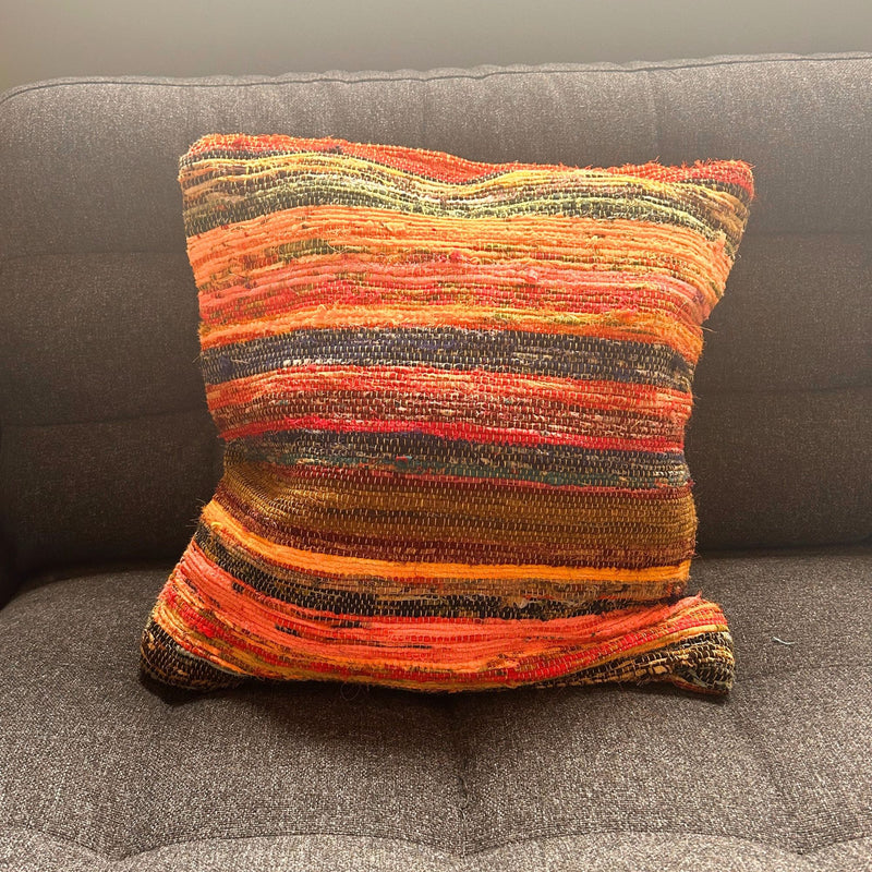 Rag Rug Cushion Covers - Sunrise Oranges product image