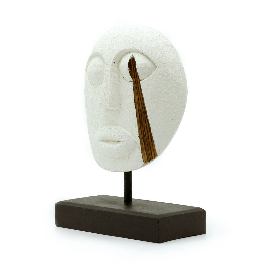Timor Tribal Decorative Mask - White 27x20cm product image 6