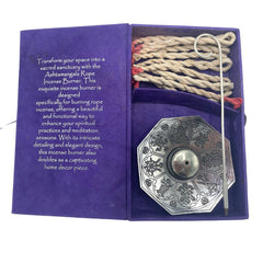 Rope Incense and Silver Plated Holder Set - Astamangal product image 4