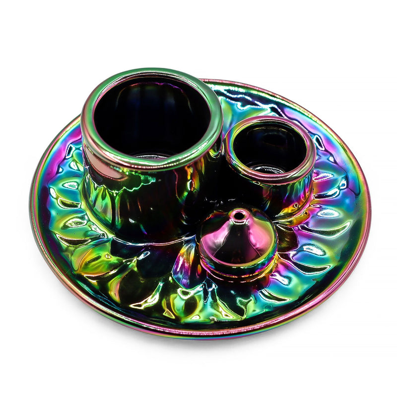 Palo Santo Stick & Smudge Holder - Mandala - Metalic Rainbow product image