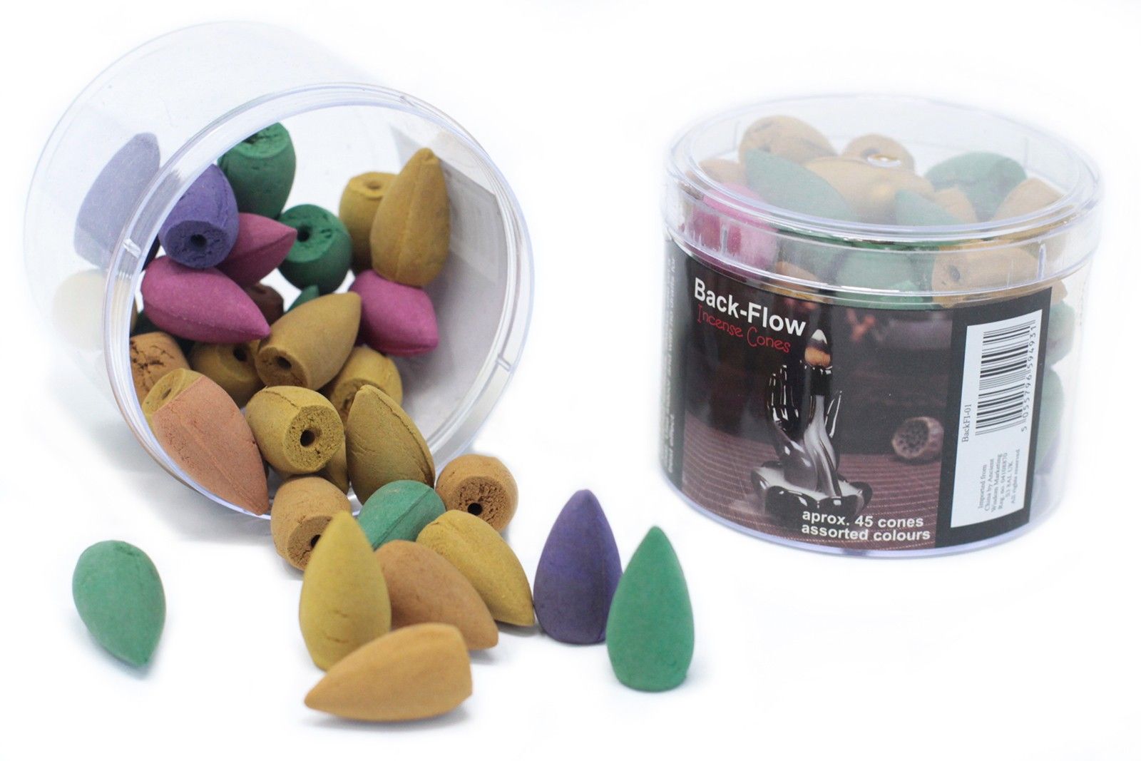 Tub of Assorted Back Flow Incense Cones (aprox 45) product image