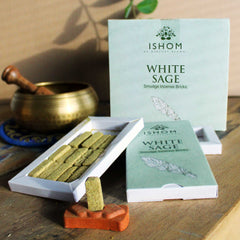 Pack of 15 Natural Incense Smudge Bricks and Burner - White Sage product image 2