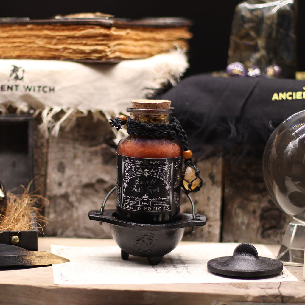Ancient Witch Bath Spell Potion & Citrine Crystal Amulet - Success product image 6