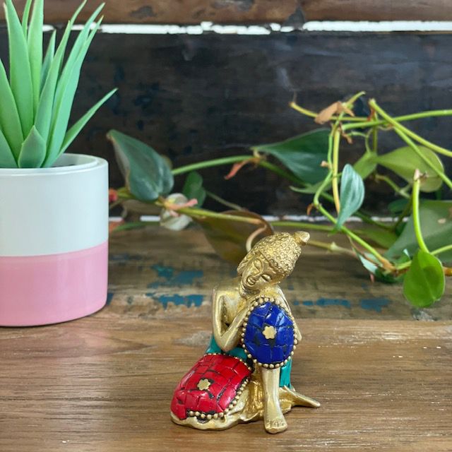 Brass Buddha Figure - Thinking - 6.5 cm product image 3