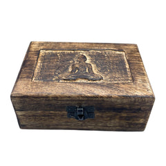 Medium Wooden Keepsake Box 15x10x6cm - Buddha product image